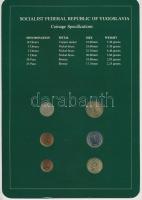Jugoszlávia 1982-1983. 25p-10D (6xklf), "Coin Sets of All Nations" forgalmi szett felbélye...