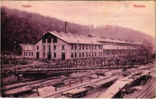 1913 Resicabánya, Resicza, Recita, Resita; Gépgyár, iparvasút. Neff Antal kiadása / machine factory, industrial railway (EK)