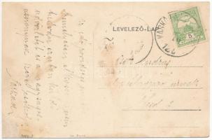 Mézged, Meziad; Bihari erdőipari és mészégető rt. telepe a munkásokkal, fatelep, fűrésztelep, iparva...