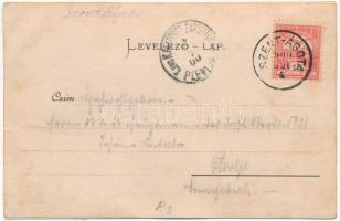 1900 Szentágota, Agnetheln, Agnita; Lederfabrik, Marktplatz, Aussichtswarte auf Steinburgschöh / bőr...