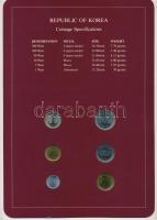 Dél-Korea 1983-1984. 1W-500W (6xklf), "Coin Sets of All Nations" forgalmi szett felbélyegz...