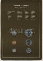 Libéria 1968-1984. 1c - 1D (6xklf), "Coin Sets of All Nations" forgalmi szett felbélyegzet...