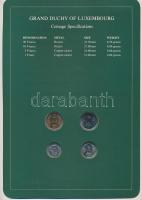 Luxemburg 1980-1983. 1Fr-20Fr (4xklf), "Coin Sets of All Nations" forgalmi szett felbélyeg...