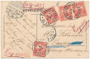 1906 Bázna, Báznafürdő, Felsőbajom, Bad Baassen, Baiumul de Sus; Montázs lovashintóval és kerékpárra...