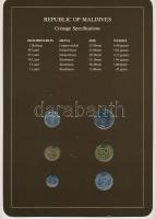 Maldív-szigetek 1984-1990. 1l - 1R (6xklf), "Coin Sets of All Nations" forgalmi szett felb...