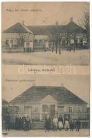 Bölön, Belin, Böllen, Blumendorf; Magy. kir. állami népiskola, Unitárius gyűlésterem. Rafael Jakab és fia kiadása / school and Unitarion Assembly Hall (r)