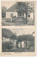 1917 Alsósófalva, Sófalva, Ocna de Jos; Iskolai igazgató lakás, Méhészkedjünk méhészet. Ruczeszdorfer felvétele / school principals house, beekeeping farm, apiary (EK)