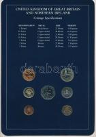Nagy-Britannia 1986. 1p-1P (7xklf), "Coin Sets of All Nations" forgalmi szett felbélyegzet...