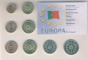 Portugália 2002. 1c-2&#8364; 8klf db, kereskedői szettben T:1