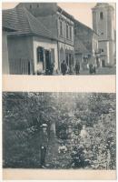 Bereck, Bereczk, Bretcu; utca, templom, üzlet, villa kert / street, church, shop, villa garden