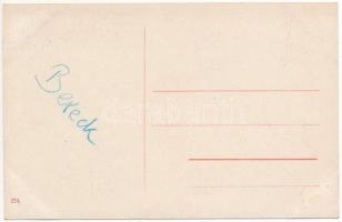 Bereck, Bereczk, Bretcu; utca, templom, üzlet, villa kert / street, church, shop, villa garden