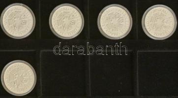 Fritz Mihály (1947-) DN "Magyarország Történelme" jelzetlen Ag emlékérmék (29xklf), tanúsí...