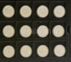 Fritz Mihály (1947-) DN "Magyarország Történelme" jelzetlen Ag emlékérmék (29xklf), tanúsí...