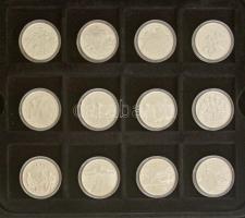 Fritz Mihály (1947-) DN "Magyarország Történelme" jelzetlen Ag emlékérmék (29xklf), tanúsí...