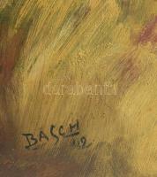 Basch jelzéssel: Csendélet. Olaj, farost, fakeretben. 75x42 cm