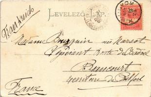 1903 Szombathely, zsinagóga. Özv. Fekete Istvánné kiadása (szakadás / tear)