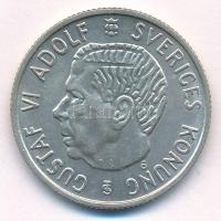 Svédország 1953TS 2K Ag VI. Gusztáv T:AU Sweden 1953TS 2 Kronor Ag Gustaf VI C:AU Krause KM#827