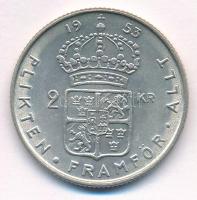 Svédország 1953TS 2K Ag "VI. Gusztáv" T:AU
Sweden 1953TS 2 Kronor Ag "Gustaf VI"...