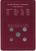 Pakisztán 1988-1991. 5p-1R (5xklf), "Coin Sets of All Nations" forgalmi szett felbélyegzet...