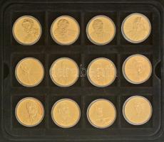 Ifj. Szlávics László (1959-) ~2011-2016. "Nagy magyarok" aranyozott Cu emlékérmék (29xklf)...