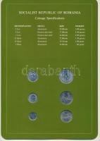 Románia 1966-1982. 5b-5L (6xklf), "Coin Sets of All Nations" forgalmi szett felbélyegzett ...