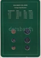 Salamon-szigetek 1979-1981. 1c - 1D (6xklf), "Coin Sets of All Nations" forgalmi szett fel...