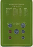 Szváziföld 1974-1982. 1c-1L (7xklf), "Coin Sets of All Nations" forgalmi szett felbélyegze...