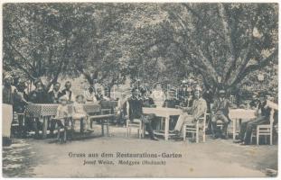 1913 Medgyes, Mediasch, Medias; Josef Weisz vendéglőjének kertje, étterem. Josef Briegel kiadása / Restaurant garden (EK)