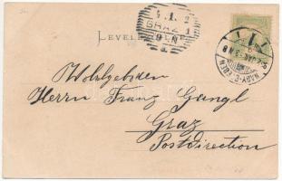 1902 Nagyszeben, Hermannstadt, Sibiu; Fleischergasse / Mészáros utca / street