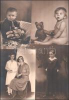 cca 1945 előtt készült felvételek, 13 db jelzés nélküli vintage fotó, ezüst zselatinos fotópapíron, ...