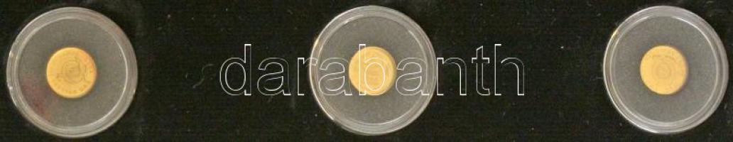 2010-2022. "A világ legkisebb arany érméi" 26xklf Au érméből álló gyűjtemény klf országokb...