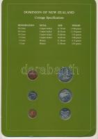Új-Zéland 1982-1983. 1c-50c (6xklf), "Coin Sets of All Nations" forgalmi szett felbélyegze...