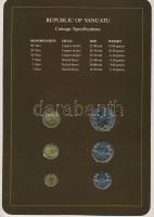 Vanuatu 1983. 1V-50V (6xklf), "Coin Sets of All Nations" forgalmi szett felbélyegzett kart...