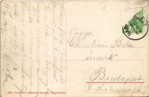 1912 Nagyszombat, Tyrnau, Trnava; Ferencz József tér, Bauer Károly üzlete. Guczmann Testvérek kiadás...