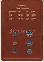 Zimbabwe 1980-1983. 1c - 1D (6xklf), "Coin Sets of All Nations" forgalmi szett felbélyegze...