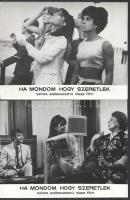 cca 1967 ,,Ha mondom, hogy szeretlek" című olasz film jelenetei és szereplői, 21 db vintage pro...