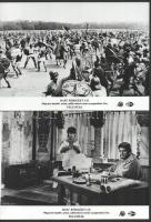 cca 1968 ,,Harc Rómáért" című román - nyugatnémet film jelenetei és szereplői, 6 db vintage pro...