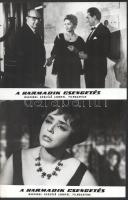 cca 1962 ,,A harmadik csengetés" című lengyel filmszatíra jelenetei és szereplői, 8 db vintage ...