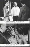 cca 1962 ,,A harmadik csengetés" című lengyel filmszatíra jelenetei és szereplői, 8 db vintage ...