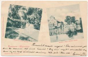 1900 Temesvár, Timisoara; Gyárváros, városi sziget, Bega csatorna mentén. Bernárd E. fényképész / Fabric, island, riverside (Rb)