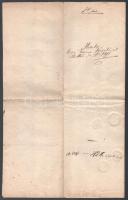 1791 Kőrőshegyi, Szóládi, Kereki földek eladásáról szóló magyar nyelvű szerződés aláírásokkal viaszp...