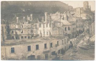 1913 Pozsony, Pressburg, Bratislava; Az 1913. évi május 17-i nagy tűzvész után a Váralján a zsidó negyedben / nach dem grossen Brande / after the great fire in the Jewish district. photo