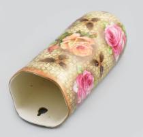 Antik porcelán faliváza, levonóképes, kopással, m: 22,5 cm