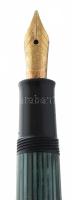 Pelikan női töltőtoll, arany 14 K heggyel, szép állapotban, Pelikan fém dobozban, h: 12,5 cm