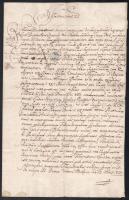 1749 Somogy megyei remete puszta használatáról disznók makkoltatásáról szóló peres ügy iratai részben magyar, részben latin nyelven 5 beírt oldal