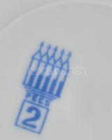 Zsolnay virágmintás mokkás szett, matricás, jelzett, kopással, teljes