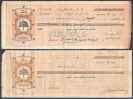 cca 1934 8 db váltó számos váltóilleték bélyeggel