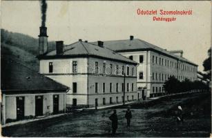 1914 Szomolnok, Schmölnitz, Smolník; Dohány gyár, Turek A. Sándor üzlete. W.L. Bp. 2673. / tobacco factory, shop (kopott sarok / worn corner)