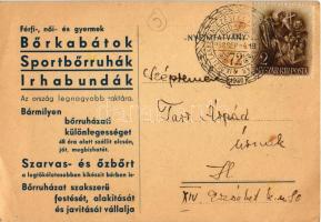 Bőrkabátok. Pavlik Ferenc üzletének reklámlapja. Budapest VII. Károly körút 9. / Hungarian leather j...