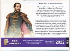 2002. 100Ft "Kossuth", "20 éves a Kossuth 100 forintos 2022" bliszterben, "...
